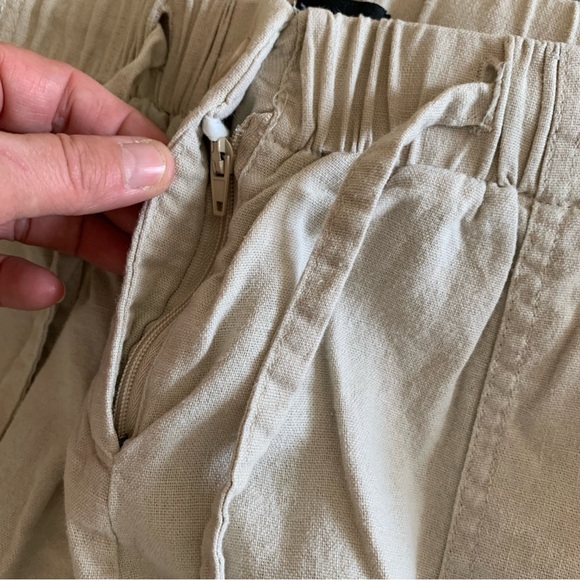 Linen and rayon wide leg pants - Picture 4 of 10